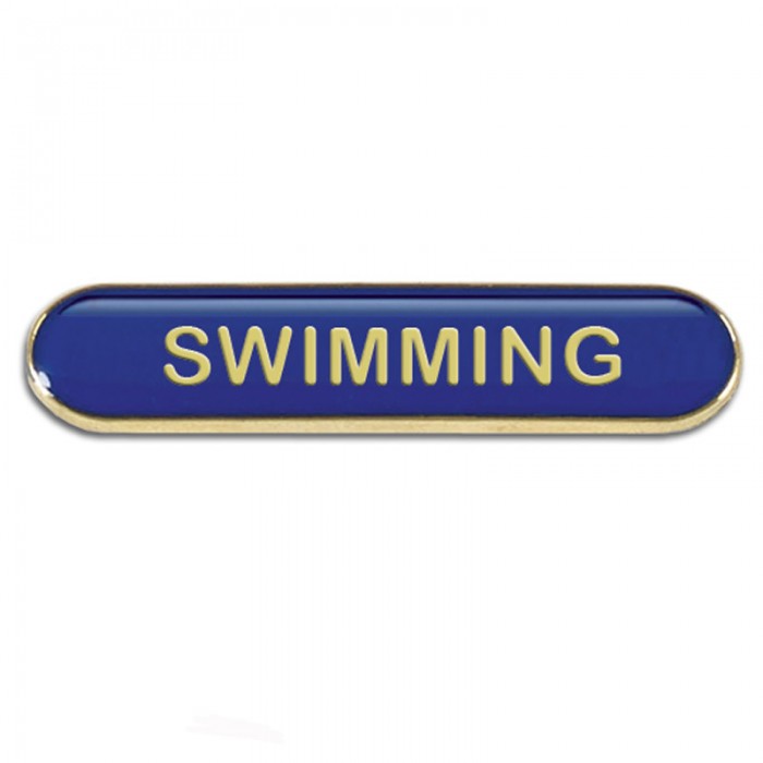 SWIMMING BADGE - 4 COLOURS - 40MM X 9MM